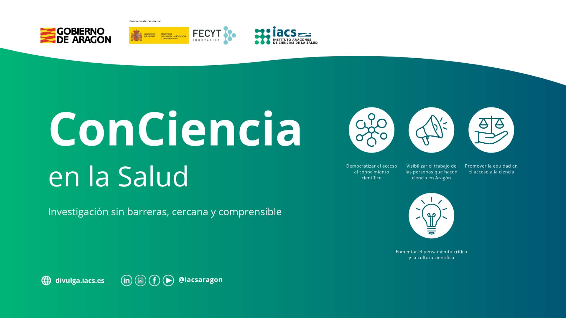 Banner ConCiencia en la Salud: Investigación sin barreras, cercana y comprensible